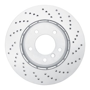 BMW Z4 Brake Rotor (1) - Right Front - R1 Concepts - Drilled Carbon Alloy GeoMET - `01-`08